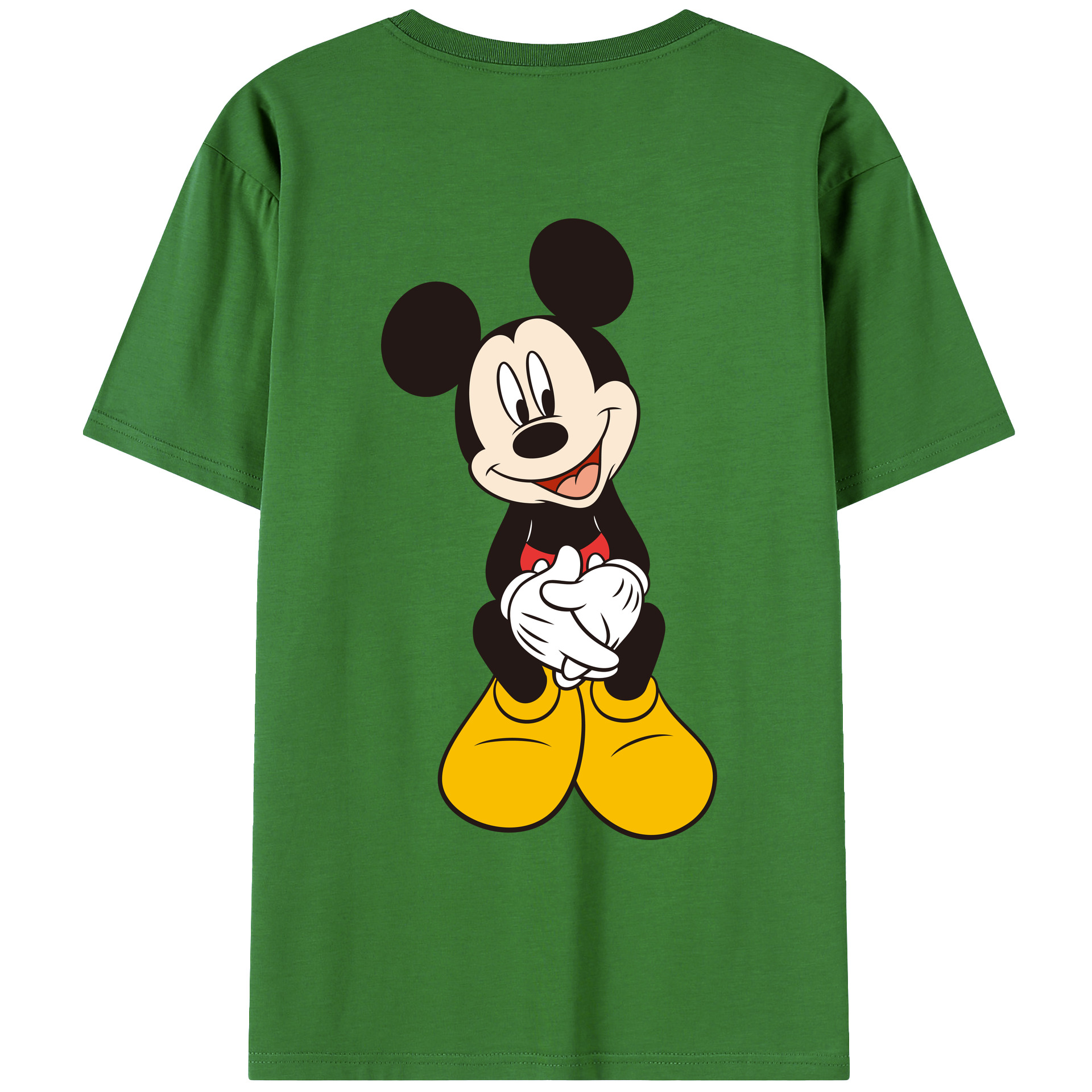 （画像用） ミッキーマウス Mickey Mouse レディース半袖Tシャツ(バックプリント)
